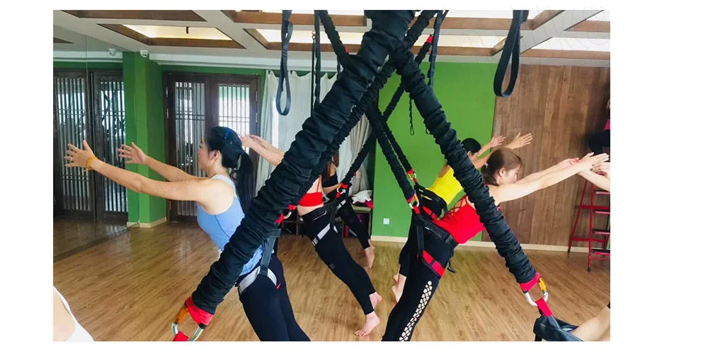Предварительно оборудование для фитнеса банджи полный комплект для занятий танцами воздушный шнур для йоги для пилатеса эластичный подвесной слинг-тренажер Тяговая веревка