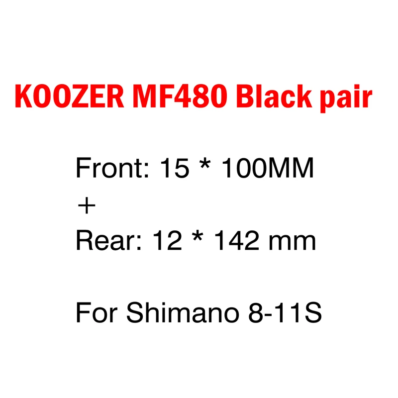 KOOZER MF480 передняя, Задняя Ступица набор 2/4 подшипники 24T трещотка 32 отверстия быстросъемные через ось горный велосипед ступицы для XD - Цвет: Black15x100 12x142mm