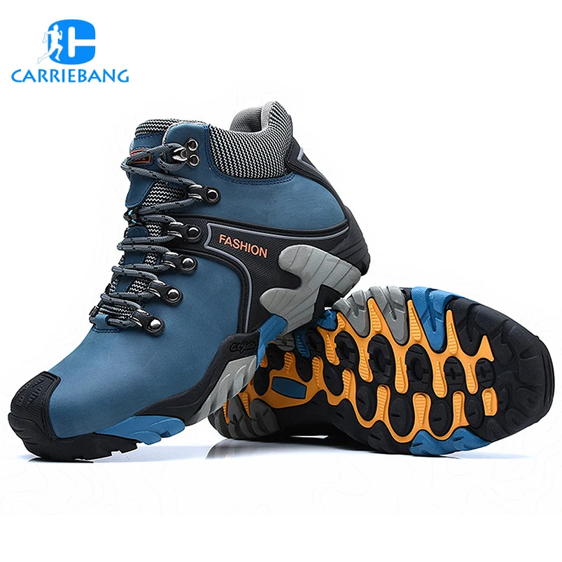 

Winter Running Genuine Leather Warm Shoes Men High Top Plush Outdoor Sport Running Shoes Men Non Slip Running Sneakers Men