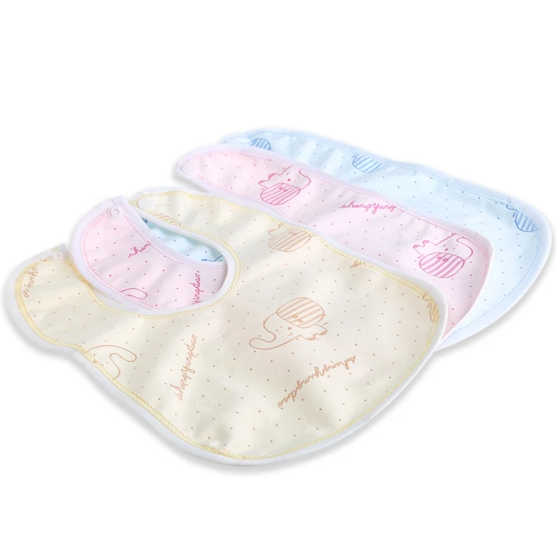 Random Style Happy Baby Bib Velvet Waterproof Feeding Printing Bibs Towel