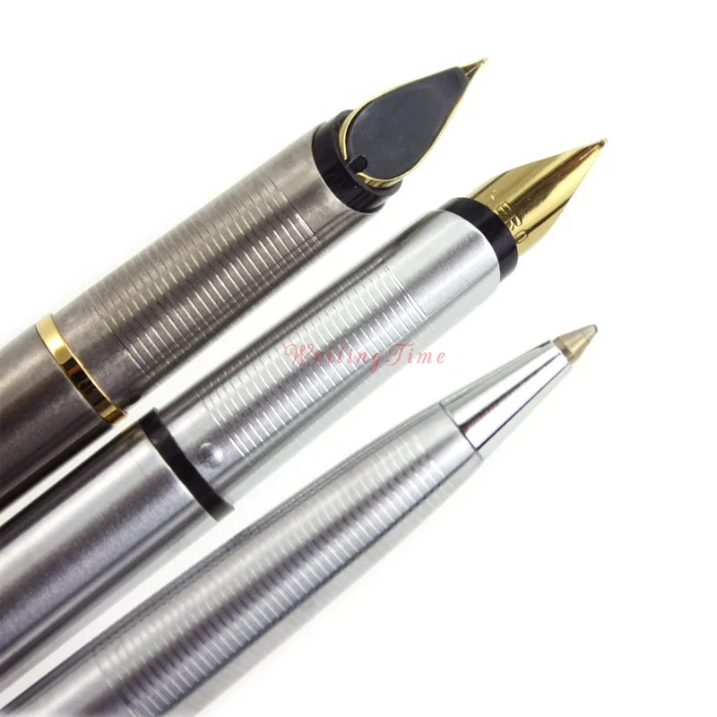 

Hero Fountain Pen Ballpoint Pen 60 Fine Nib Superfine Nib Sliver Steel And Dark Grey Titanium Two Different Colors