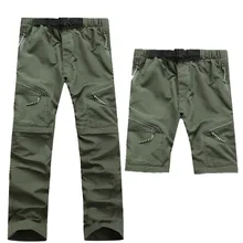 Для мужчин лето съемный брюки открытый быстросохнущая брюки УФ-защитой брюки дышащий рыбалки и охоты брюки мужской плюс Размеры