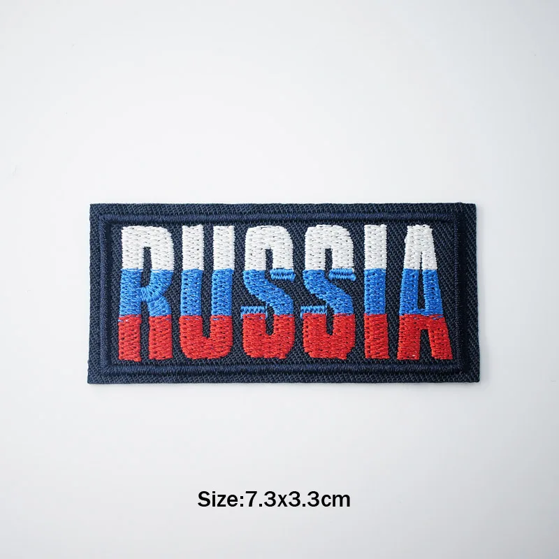 

RUSSIA Flag Iron On Patches Badges for Sew Seam Tailoring Clothes Suits of Coat Jacket Trousers T-shirt Pants Ornament Apparel