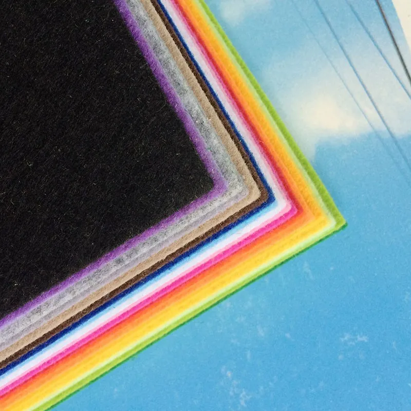 1 мм толщиной А4 20X30 см 40 цветов набор Высокое качество полиэстер войлочная ткань в стиле пэтчворк шитье ремесло ткань материал войлок лист Feltro