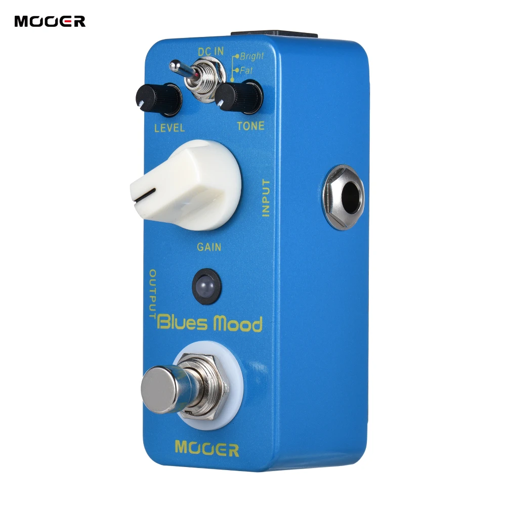 

MOOER Blue Mood Blues Style Overdrive Guitar Effect Pedal 2 Modes(Bright/Fat) True Bypass Full Metal Shell