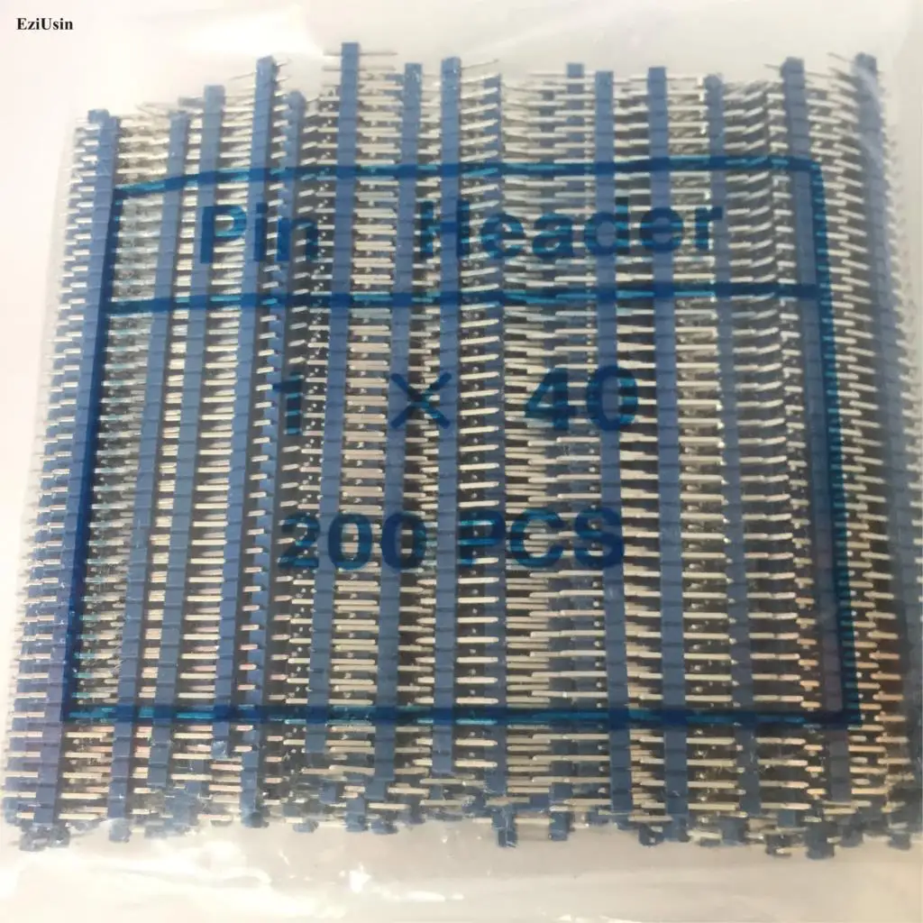 20 шт./лот 40 Pin 1x40 Однорядный Мужской 2,54 Разъемный штыревой разъем полосы для Arduino черный красный синий желтый зеленый белый - Цвет: Синий