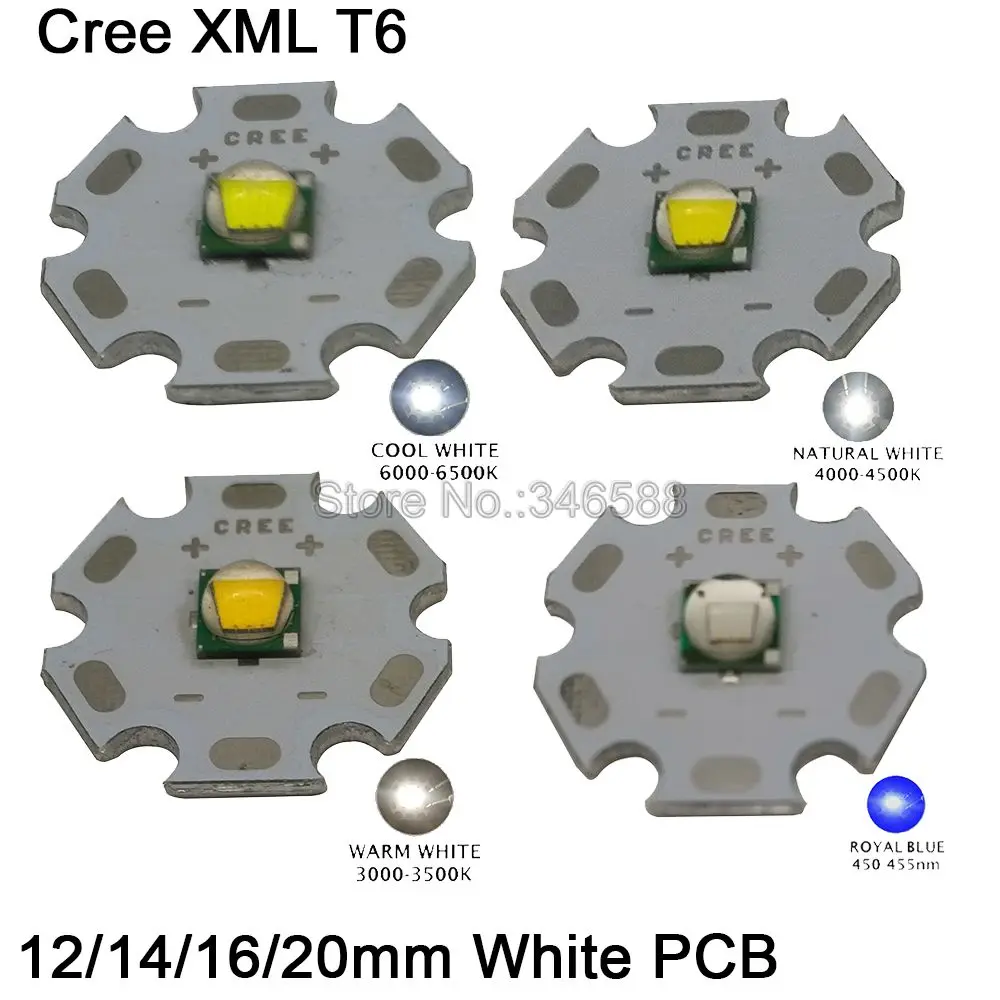 1 Cree XLamp XML XM L T6 холодный белый нейтральный теплый 10 Вт светодиодный эмиттер