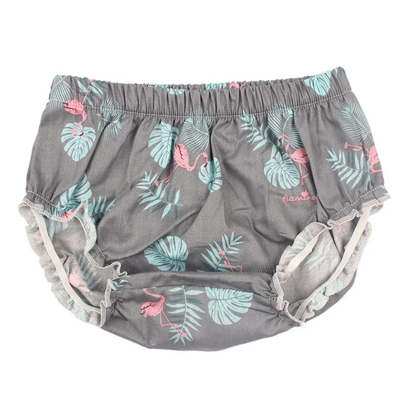 Flamingo Baby Bloomers Newborn Baby Cotton Nappy Cover Shorts Floral Print Little Girl Sunsuit Bohemian Baby Clothes (8)