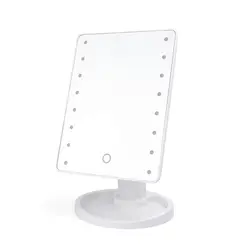 Профессиональный светодиодный Сенсорный экран зеркало для макияжа класса люкс зеркало с 16 светодиодный свет 180 градусов вращение
