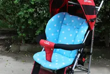 Bébé Poussette Siège Coussin, Accessoires pour Bébé Poussettes, Rose Poussette Pad Blanc Dot Matelas, Épaississent Mat pour poussette Produits