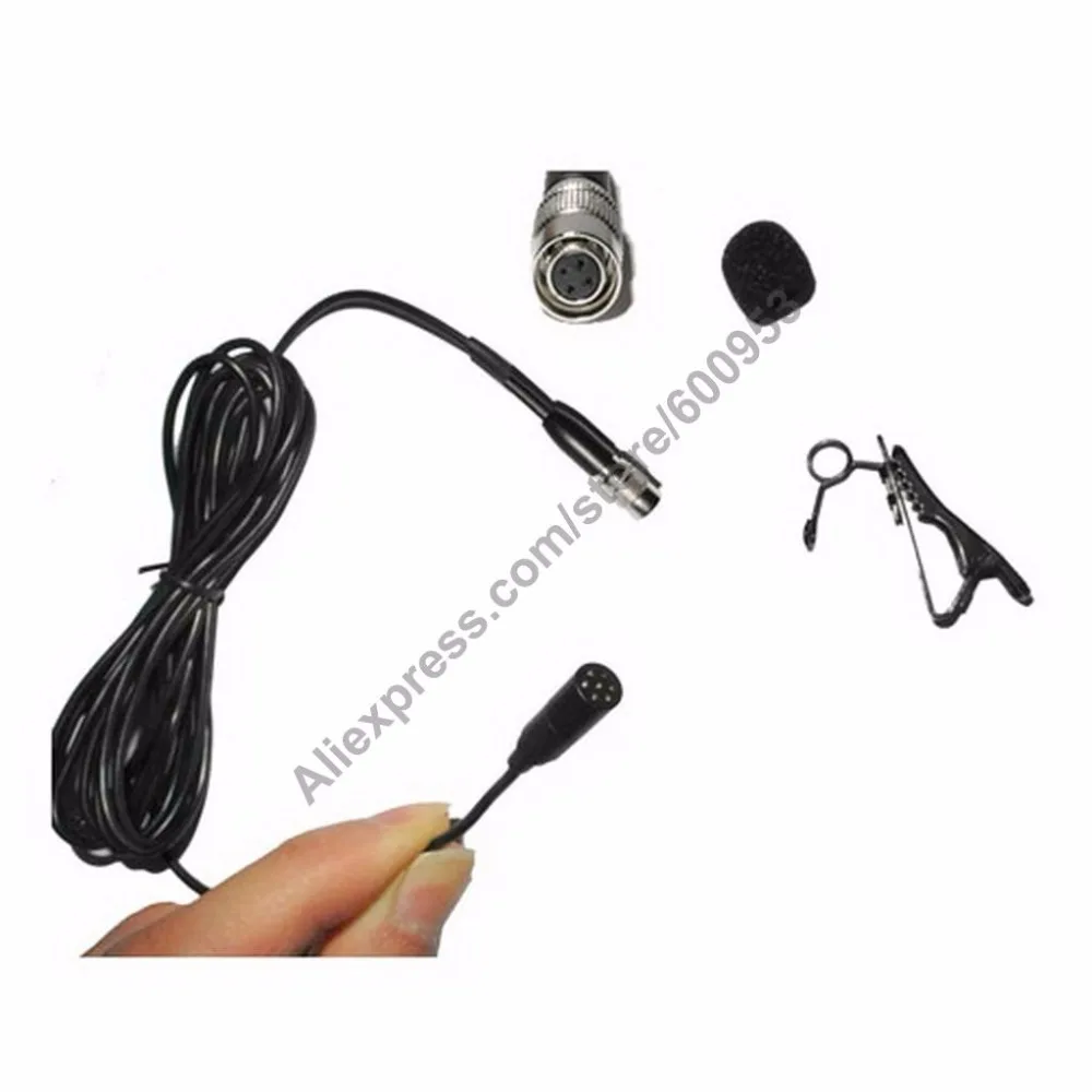 MICWL T300 Professional Lavalier Black Lapel Condenser Microphone for