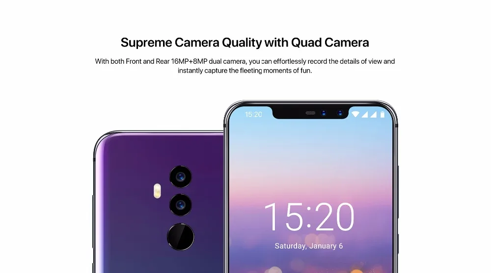 UMIDIGI Z2 глобальная версия Android 8,1 6," FHD+ полный дисплей Helio P23 6 ГБ+ 64 Гб Двойная камера 16 Мп+ 8 Мп 3850 мАч Face ID 4G смартфон