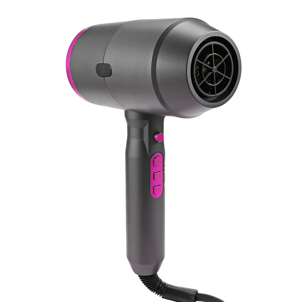 

Professional Anion Hair Dryer Powerful Household Hot / Cold Wind Auto Off Smart Stepless Speed Hairdryer With 3 Nozzles