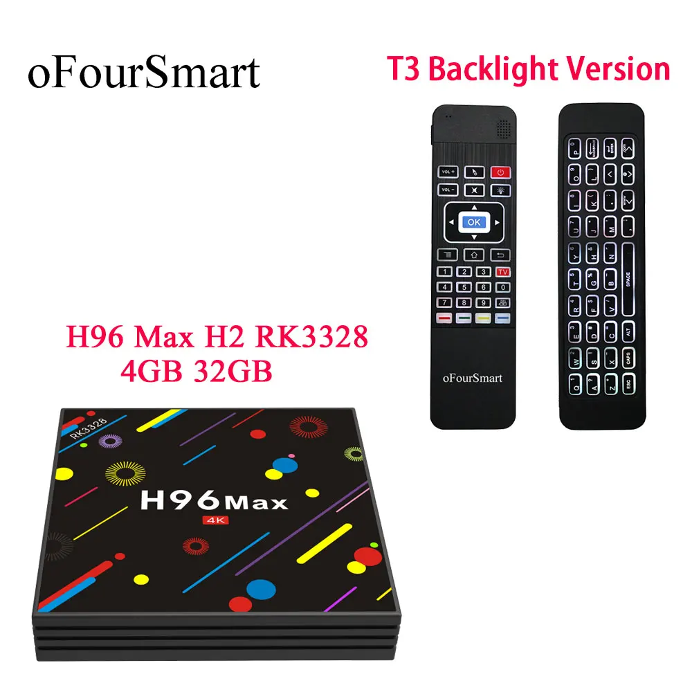 Android TV Box 7 1 Smart H96 MAX H2 4 Гб Ram 32 RK3328 Quad Core 2 4G/5G Wifi 4K HD поддержка дистанционного T3-L