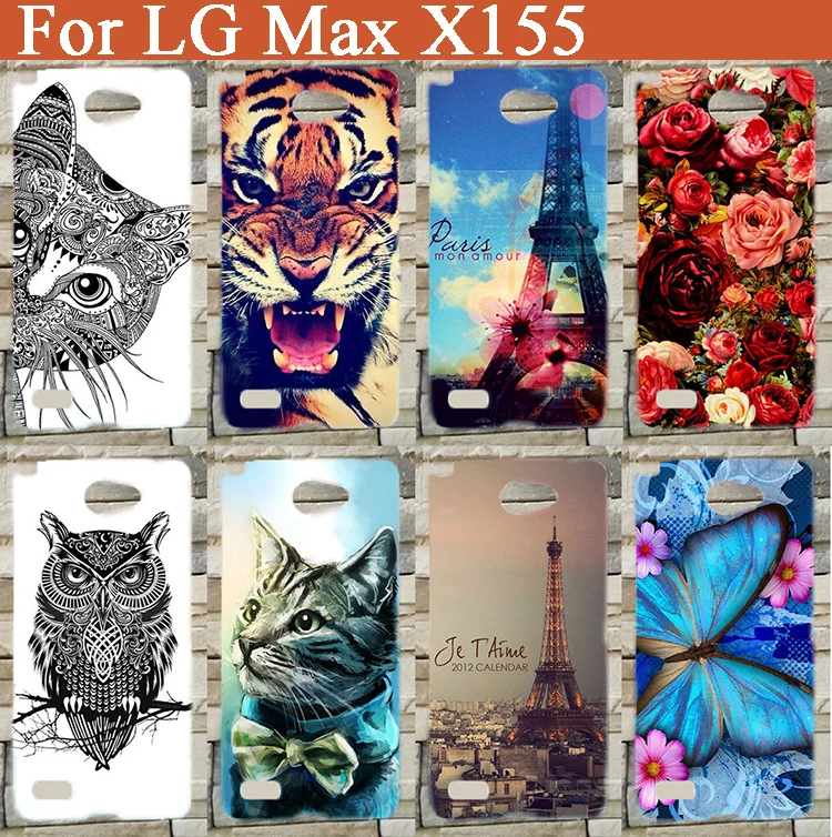 Чехол для телефона LG Bello II 2 / Prime Max X155 прозрачный чехол С Рисунком Тигра Льва совы