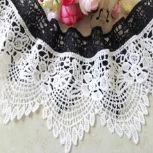 8 см Ширина вышитая кружевная ткань Водорастворимая кружевная отделка Ткань для шитья свадебное платье ремесла