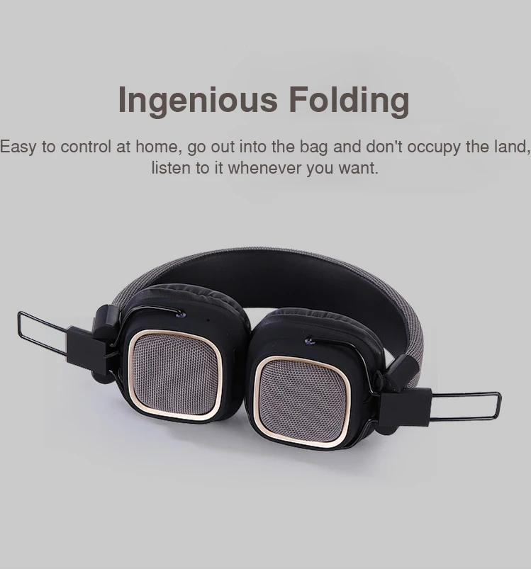 Stereo Bass Headphones Over ear bluetooth headphone noise canceling bluetooth headset cloth earphones with microphone For Phone (7)