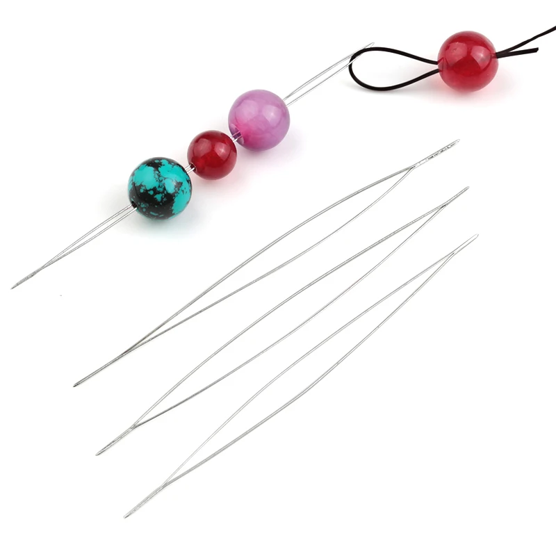 5pcs/lot Spring steel beading needles 5 sizes Easy Jewelry Making Tools