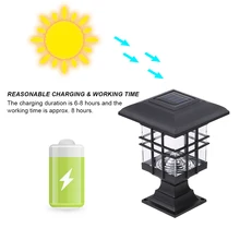 0,2 Вт 2 шт Солнечный светодиодный сад двора Боллард световой столб уличная газонная лампа пейзаж Авто Вкл/Выкл лампа водостойкий