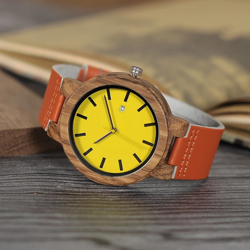 BOBO BIRD Wood Watches Timepieces for Men Women Wooden Watches Leather Strap Quartz relogio masculino C-O09 DROP SHIPPING