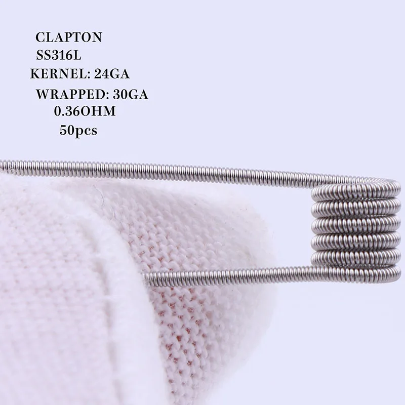 50pcs/100pcs XFKM SS316 Electronic Cigarette DIY Prebuilt Coil Heating Wire Alien Tiger Clapton Coil For Vapor RDA Atomizer Tank 50pcs/100pcs XFKM SS316 Electronic Cigarette DIY Prebuilt Coil Heating Wire Alien Tiger Clapton Coil For Vapor RDA Atomizer Tank