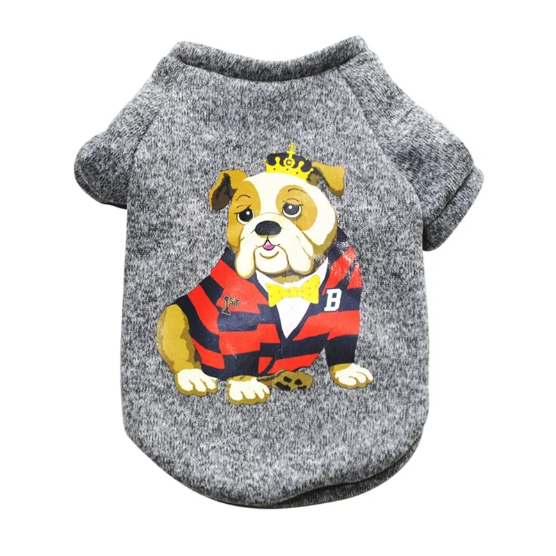 Pet Autumn Winter Costume Top, Short Sleeve Warm Fleece Sweater For Small Medium Dogs