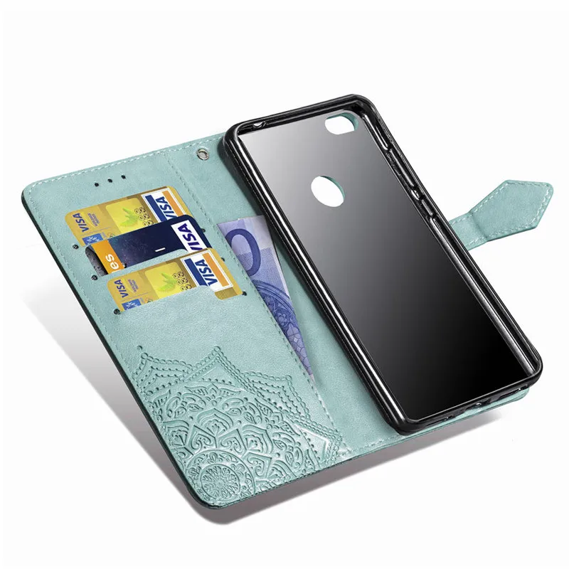 Embossed mandala leather case huawei honor 9 lite honor 8 lite 12