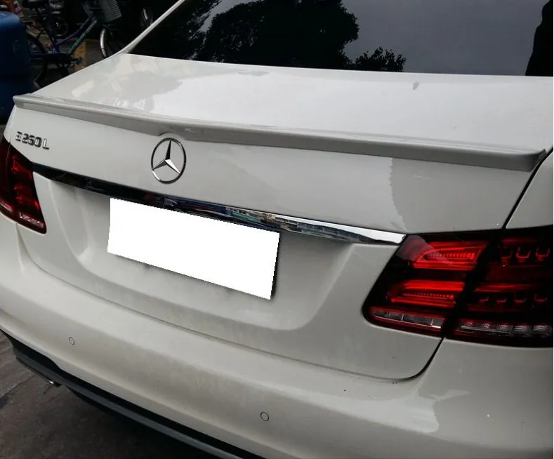 

For Benz W212 E320LE260LE300LE63 spoiler ABS Material Car Rear Wing Primer Color spoiler for 2008-2015 W212 4 door