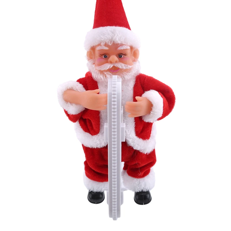 New Lovely Xmas Gift Climbing Chimney Santa Claus With Music Christmas Ornament Present Christmas Home Decoration Gadgets