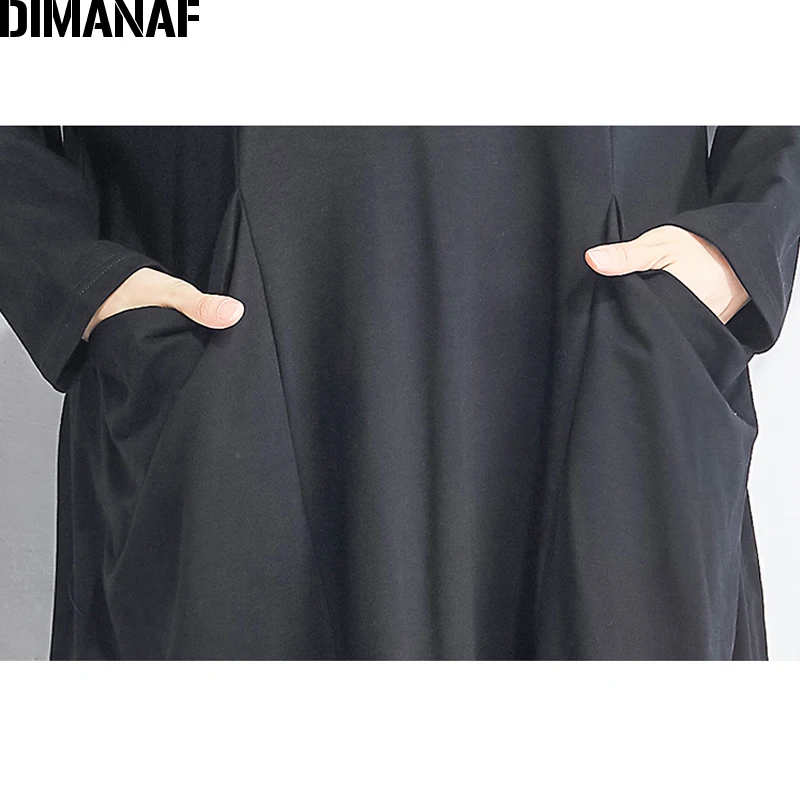 Dimanaf женский платье плюс Размеры Femme элегантные женские Vestidos из мягкого хлопка