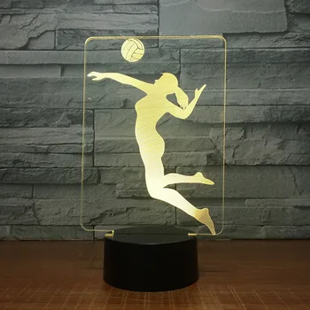 

Creative Volleyball Touch Night Lights Wholesale Remote Touch switch 3d Kids Lamp Christmas decorations 3d Light Fixtures