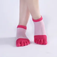 Хлопок, с закрытым носком, на низком каблуке; женские пять пальцев коттоновые Носки Короткие полусапожки женские Носки разделены носок носки Йога носки оптом