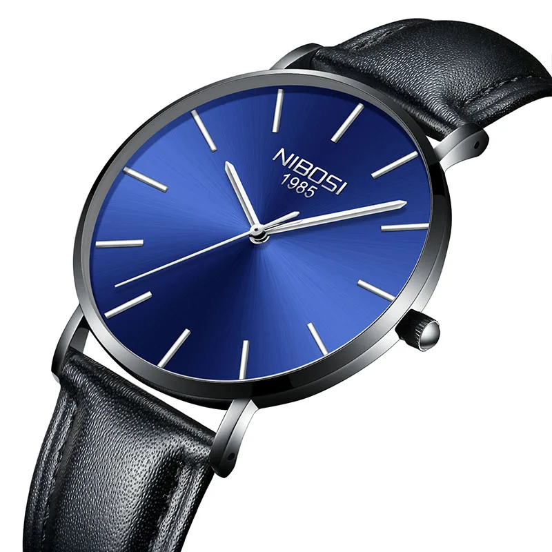 

NIBOSI Brand Fashion Simple Japan Quartz Movement Watch Leather Strap Nylon Clock Women Analog Waterproof Wristwatch