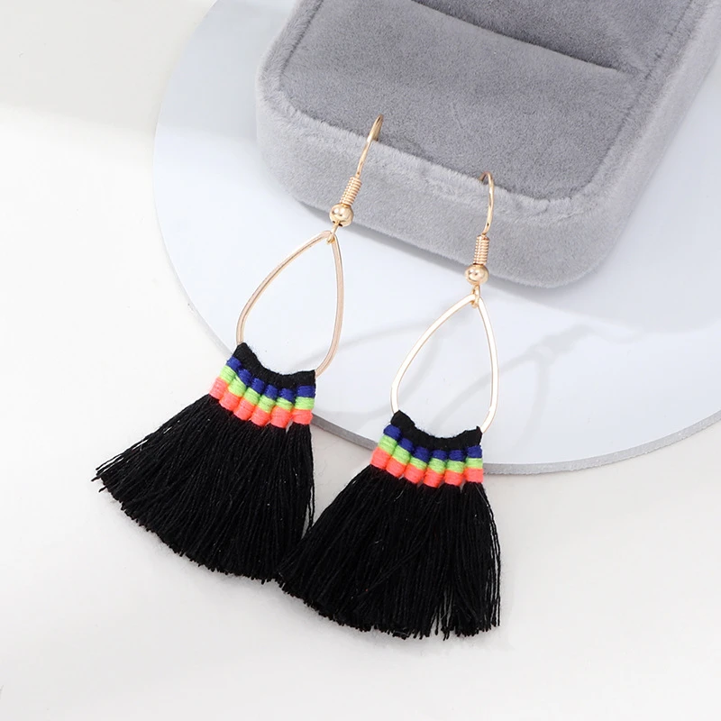 Женские богемная подвеска кисточки серьги boho mujer moda bijoux Винтаж jewelry для женщин Подарки Модные Этнические себе