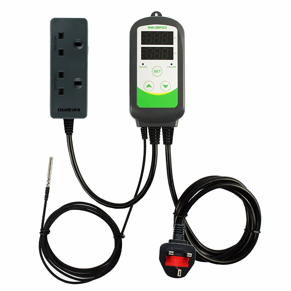Inkbird ITC-308 Temperature Controller Digital Thermostat for Homebrewing Greenhouse Heating Cooling