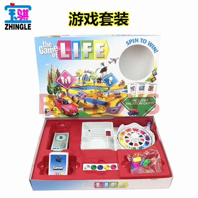 

The Game of Life Life Tour Big Turntable with Card English Life Trip Monopoly Board Game