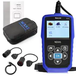 NEXAS NL102 OBD/EOBD код читателя диагностический Scan Профессиональный инструмент для автомобилей и тяжелых грузовик 2 в 1 сканирования