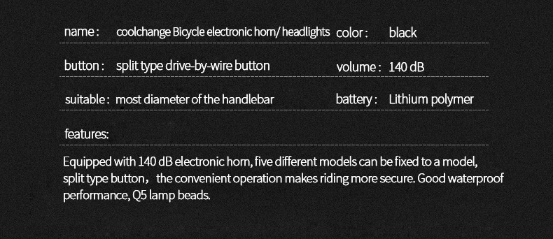 Best USB Rechargeable Mountain Bike Front Light with Electric Bell 140db Bicycle Horn Lights Headlight Cycling Horn MTB Bike Bell 17