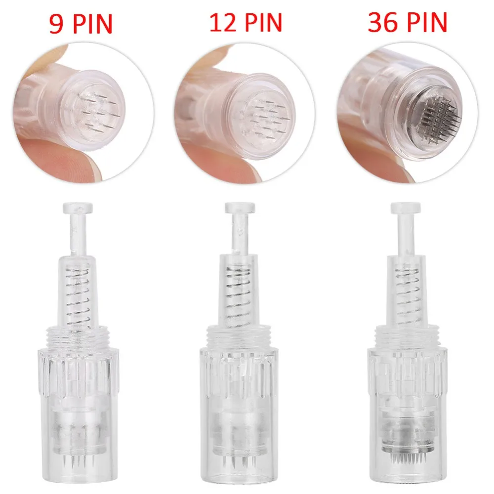 20 шт./лот микро иглы 9 pin/12 pin/36 pin/Nano картридж Замена для ручки микро нано иглы головы иглы татуировки