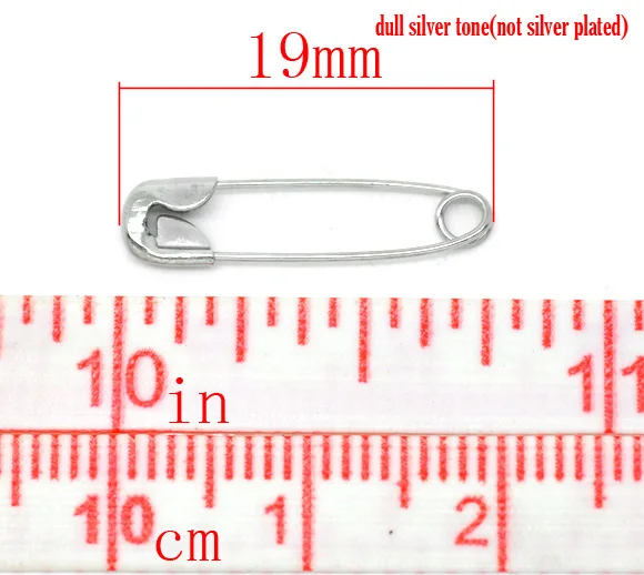 Doreen Box Lovely 500 серебристый цвет выводы Безопасности 19x5 мм (B14861)|pins findings|safety pinssilver tone |