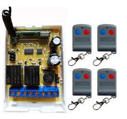 DC12V DC24V 2CH RF дистанционное управление переключатель системы передатчик + приемник 2ch реле умный дом z-wave/лампа/окно/гаражные двери