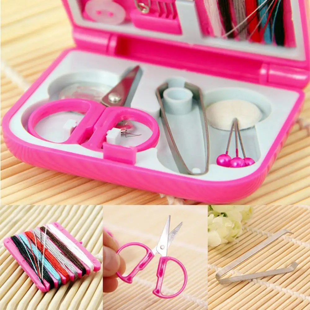 

Home Essential Sewing tools Traveling kits with threads needle scissor pin outdoor sewing set household Small Gifts Customized