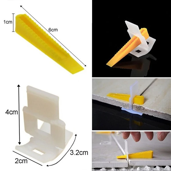 200 шт. система выравнивания плитки прокладка строительный инструмент клинья плитки напольный набор Прямая поставка