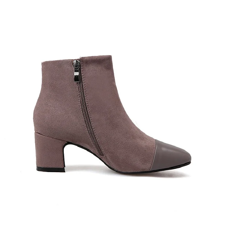 El Exterior Los Y 1129 De Nuevo Estados Mujeres Las Comercio Europa 2018 Unidos Invierno Gris Terciopelo Grueso Con Modelos Botas wPIdH5q