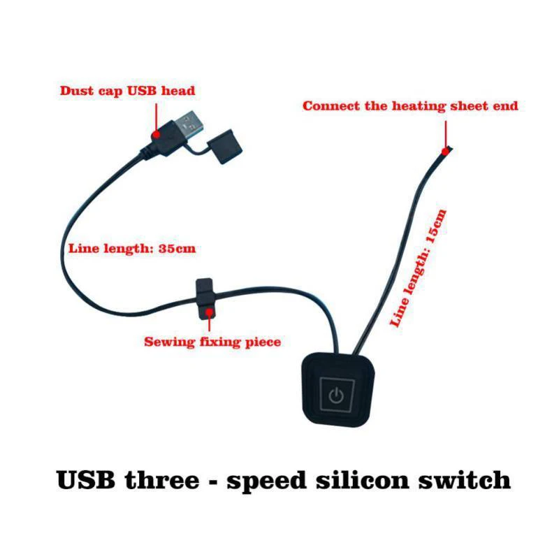 

Electric Heating Vest Heated Pad Clothes Winter Warm Body Warmer with 5V USB Charger MF999