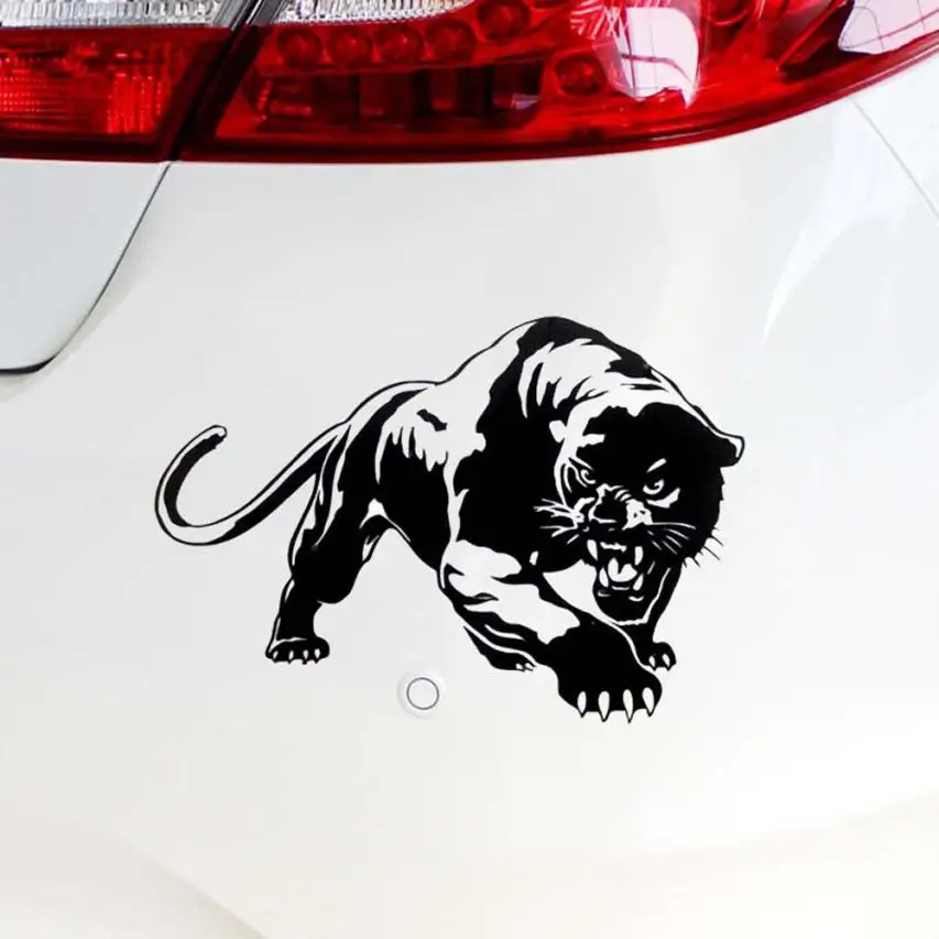 Car Styling Sticker 20*13cm Fiery Wild Panther Hunting Body Decal Car Stickers Motorcycle Decorations Vinyl Decals Stickers#07