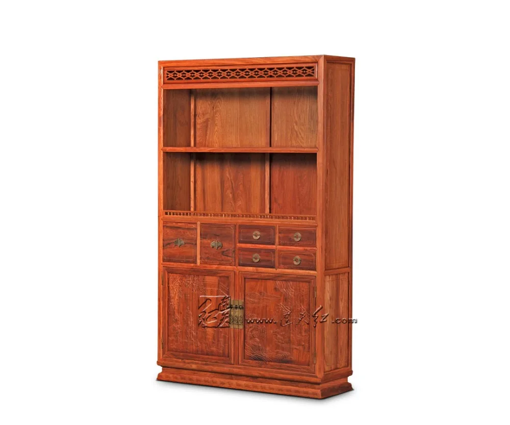 متعددة الوظائف مكتب دراسة غرفة خزانة التخزين رف خشبي 4 طبقات روزوود المنزل المطبخ Caninet مجموعة كتاب الجرف فاكوتري