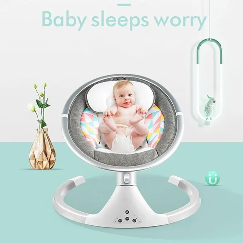Newborn Swing Chair - Electric Baby Cradle with Remote Control - Rocking Chair for Babies image 3