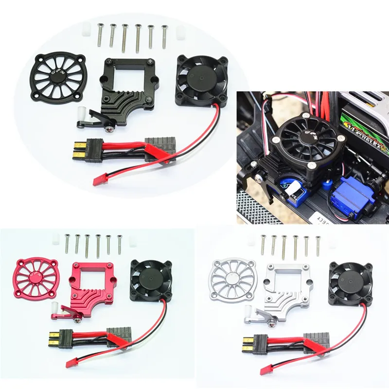 

ESC Radiator Cooling Fan Easy Start Transfer Switch Set For TRAXXAS Trx-4 Trx4 Aluminum Alloy Cooling Fan Electric Switch-set