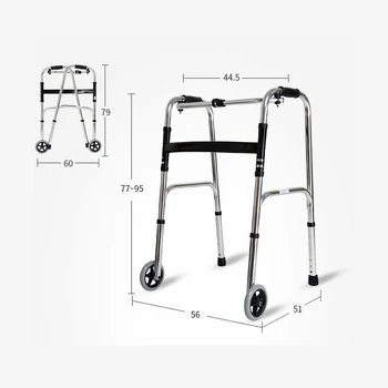 

Foldable walking aids adjustable folding for patient with 2 wheels
